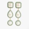 Women Lele Sadoughi | Resin Pearl Linear Earrings