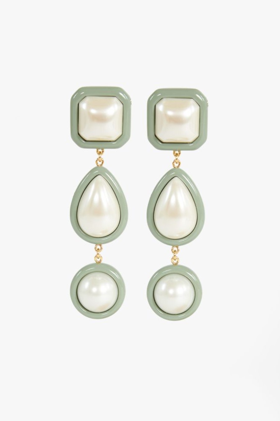 Women Lele Sadoughi | Resin Pearl Linear Earrings