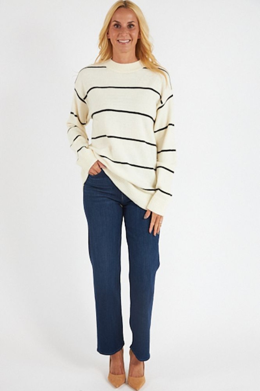 Women La Miel Sweaters | La Miel Stripe Sweater