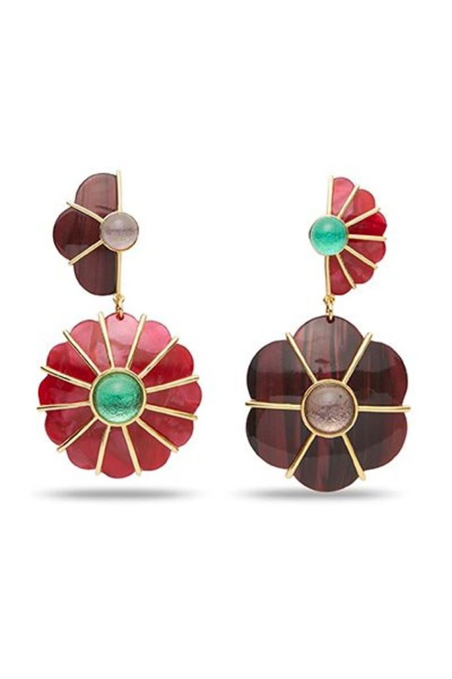 Women Lele Sadoughi | Mixed Medallion Drop Earrings