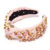 Women Lele Sadoughi | Oval Crystal Knotted Headband Shell Pink