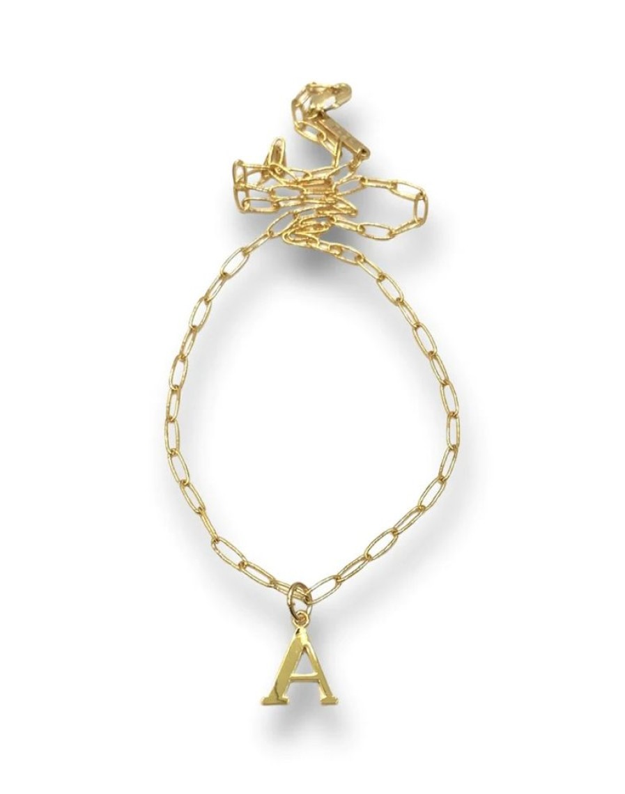 Women e.Allen | Large Link Initial Necklace