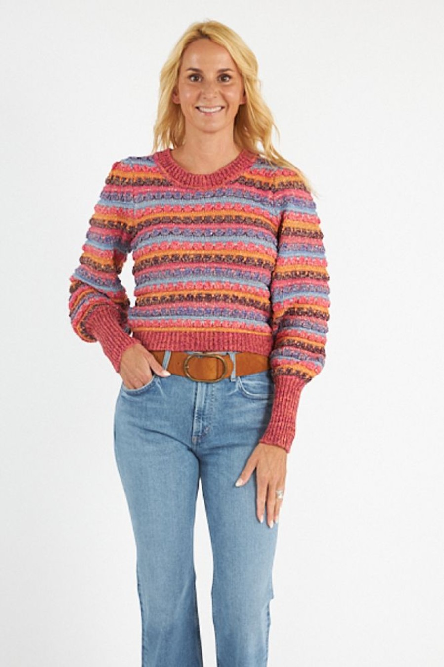 Women Allison NY Sweaters | Metallic Adelle Sweater