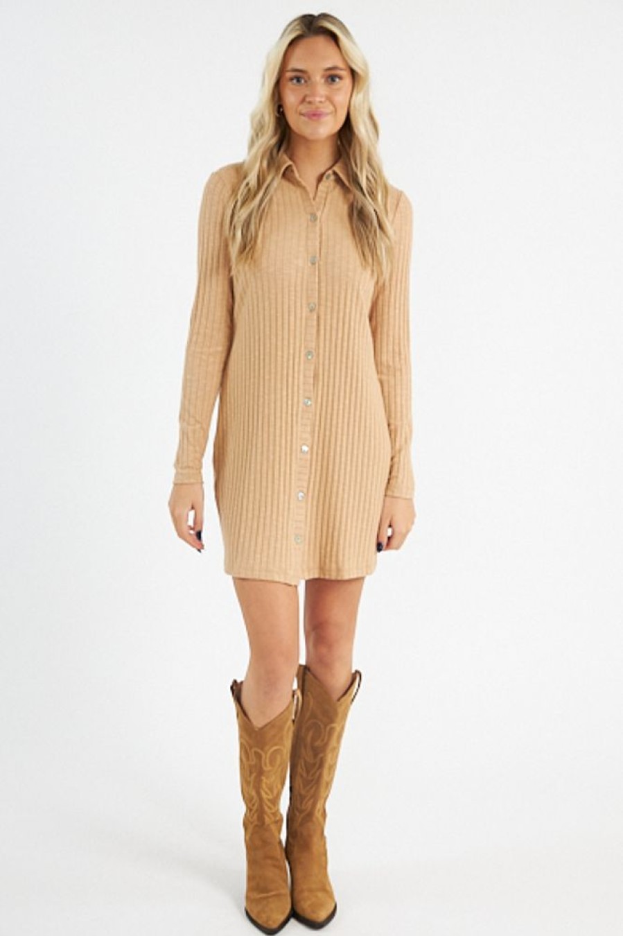 Women Michael Stars Sweaters | Kayla Button Down Cardigan Dress