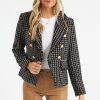 Women Love Token | Black Tweed Blazer