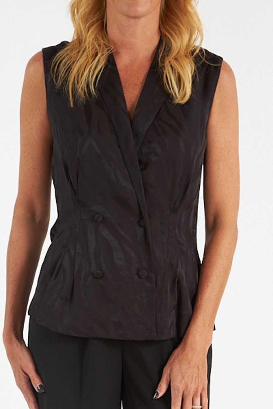 Women French Connection Blouses | Ara Satin Waistcoat