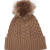 Women e.Allen | Recycled Wishbone Cable Pom Hat