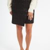 Women Esqualo Skirts | Tweed Overlap Skirt