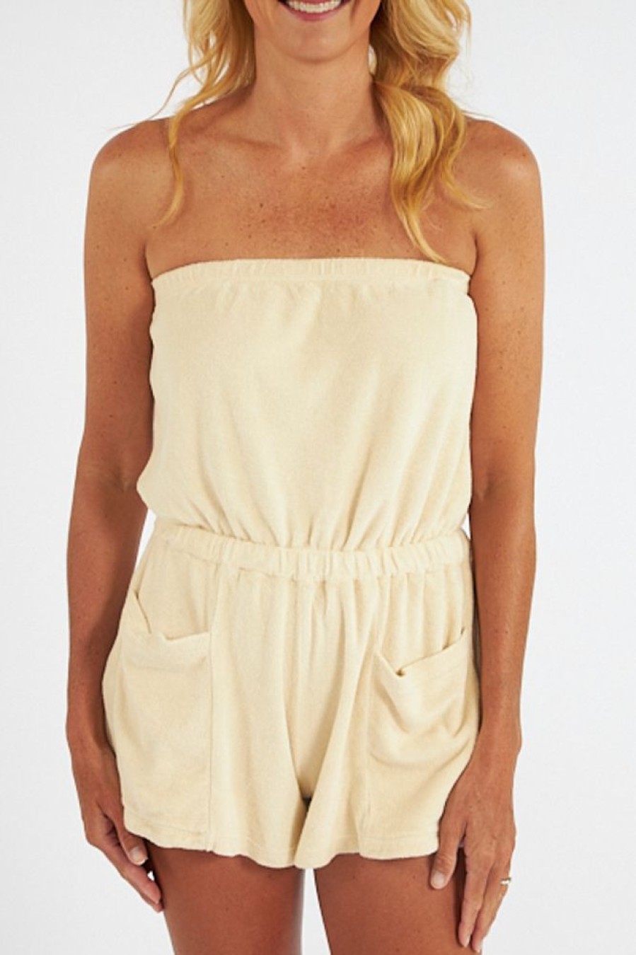 Women PerfectWhiteTee | Jaclyn Loop Terry Romper