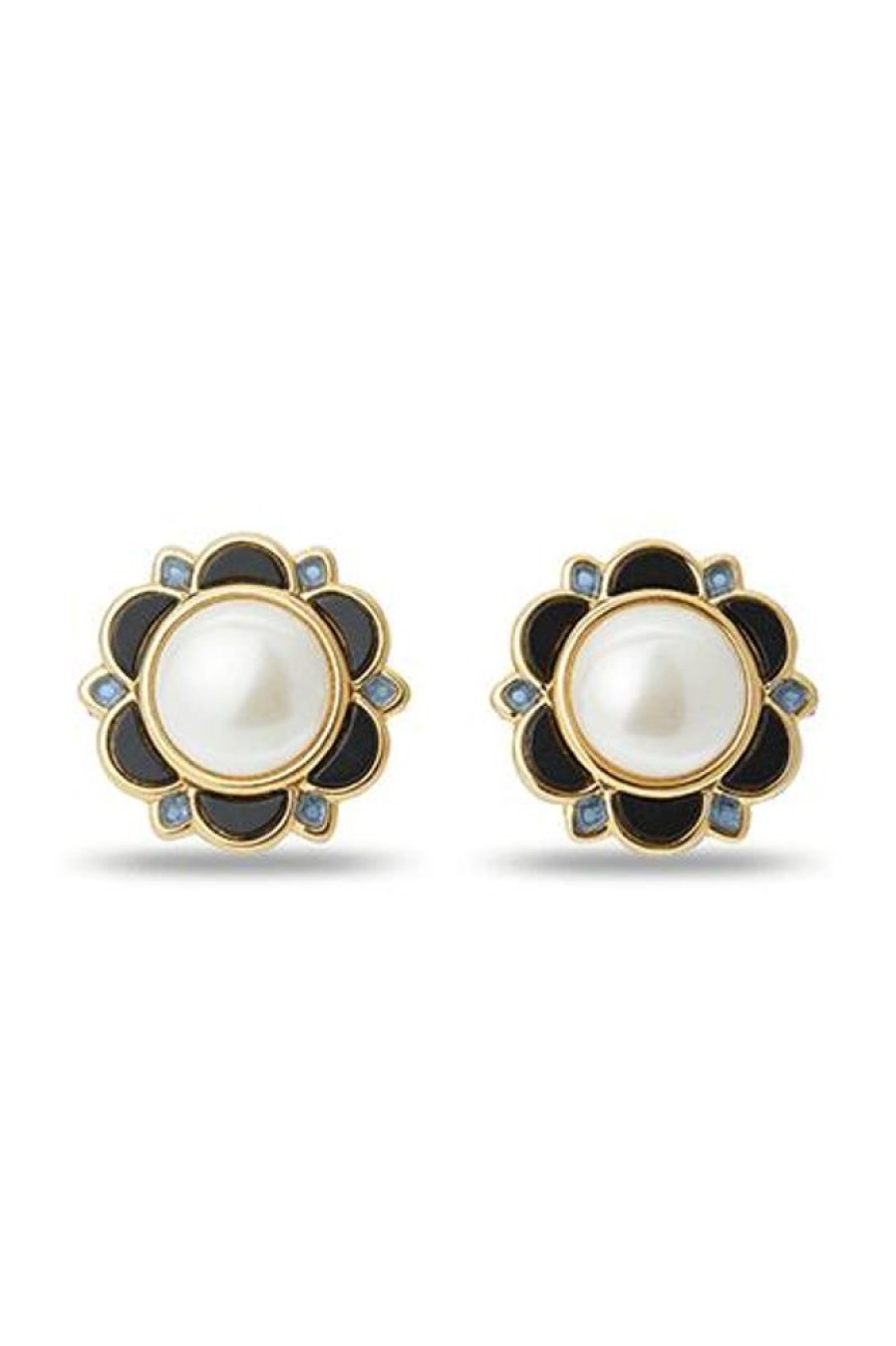 Women e.Allen | Eva Button Earrings Midnight