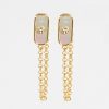 Women Adriana Pappas | Chained Tablet Studs- Mother Of Pearl