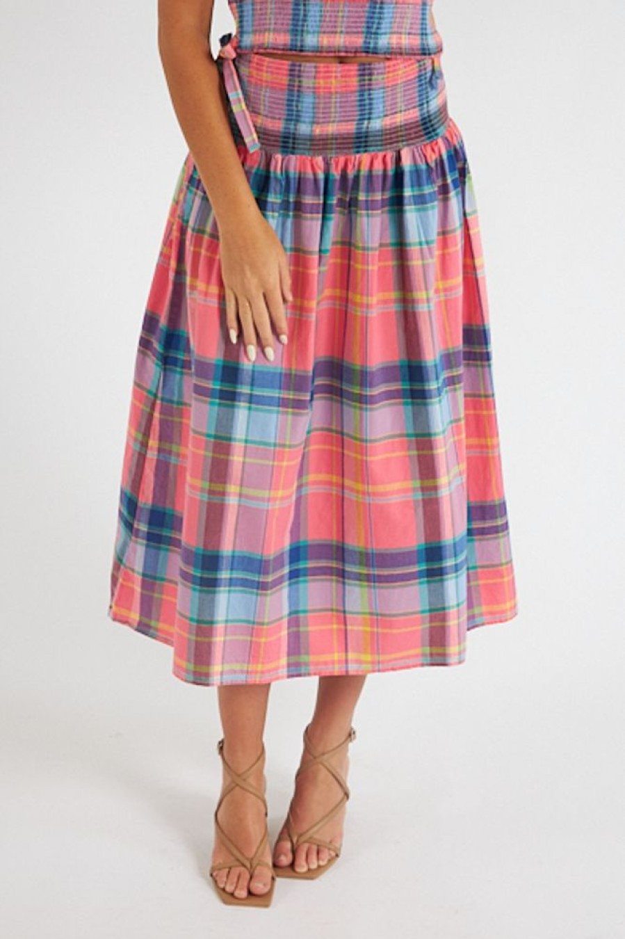 Women Nation Skirts | Primrose Smocked Skirt W Ties Clueless