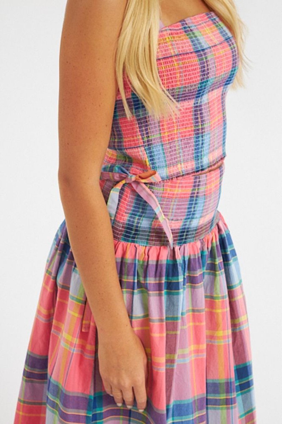 Women Nation Skirts | Primrose Smocked Skirt W Ties Clueless