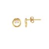 Women Kris Nations | Circle Outline Prong Set Crystal Stud