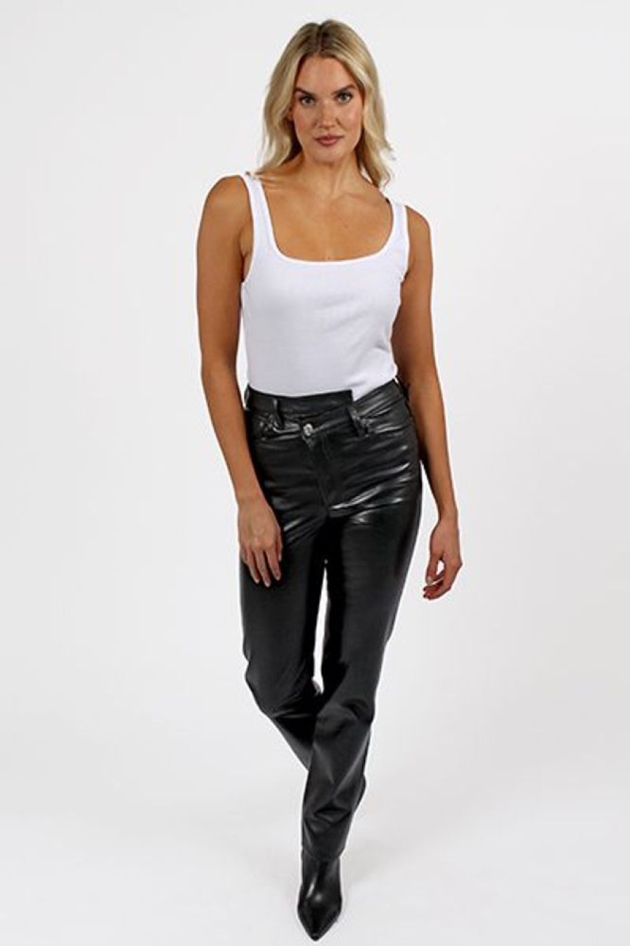 Women AGolde Shorts & Pants | Recycled Leather Criss Cross Detox