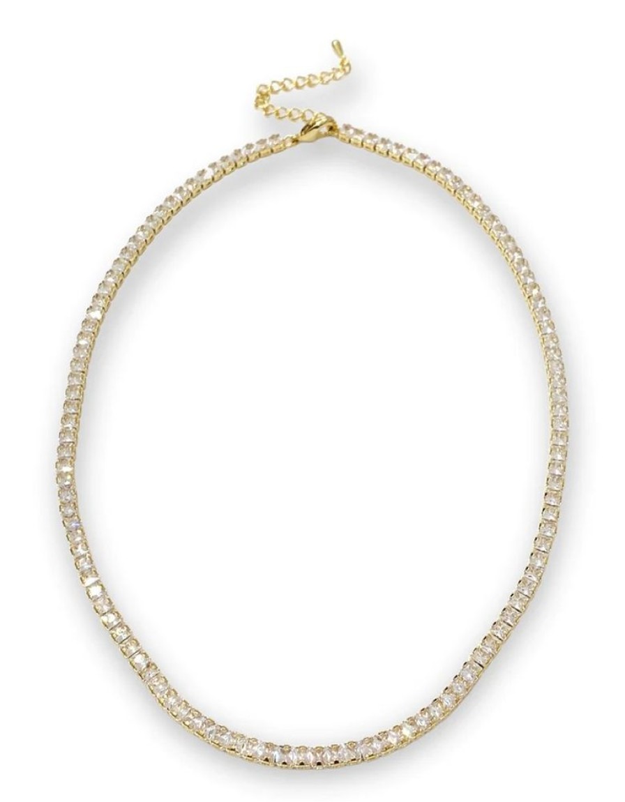 Women Theia | Paloma Tennis Necklace Gold