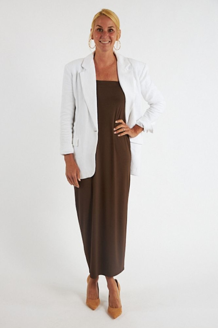 Women Enza Costa | Luxe Knit Strapless Maxi Dress