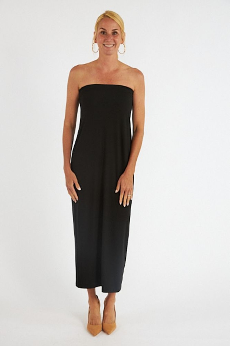 Women Enza Costa | Luxe Knit Strapless Maxi Dress