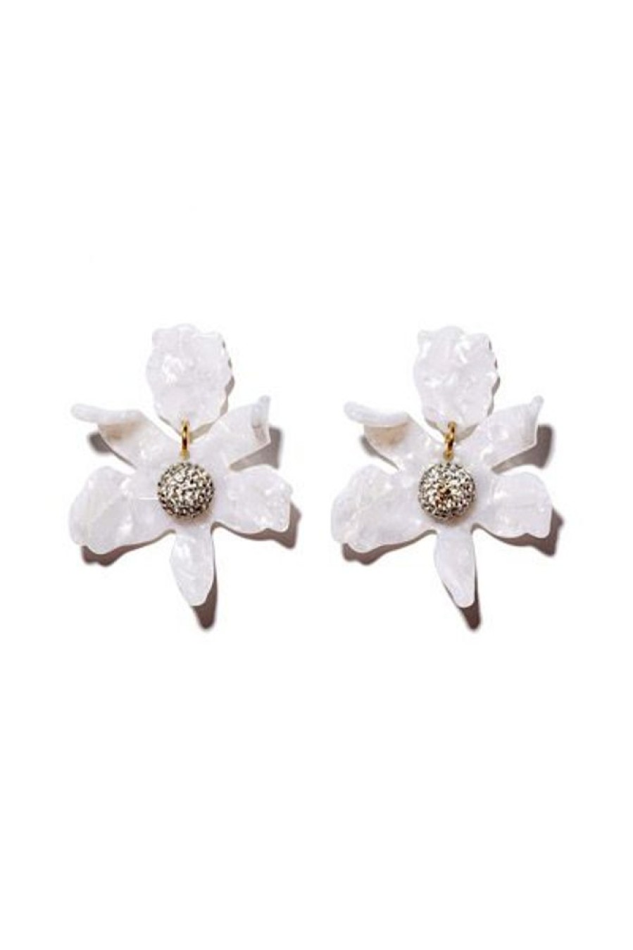 Women e.Allen | Crystal Lily Clip-On Earrings