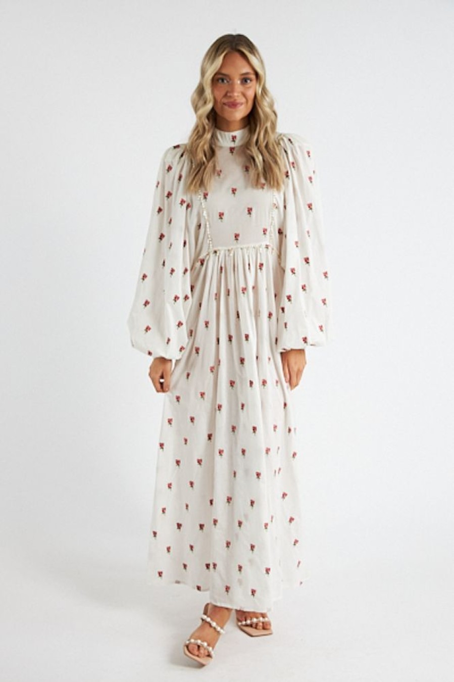 Women Farm Rio | Rose Embroidered Maxi Dress