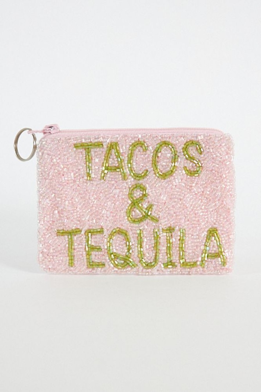 Women Tiana Designs | Tacos & Tequila Coin Purse Pink And Lime