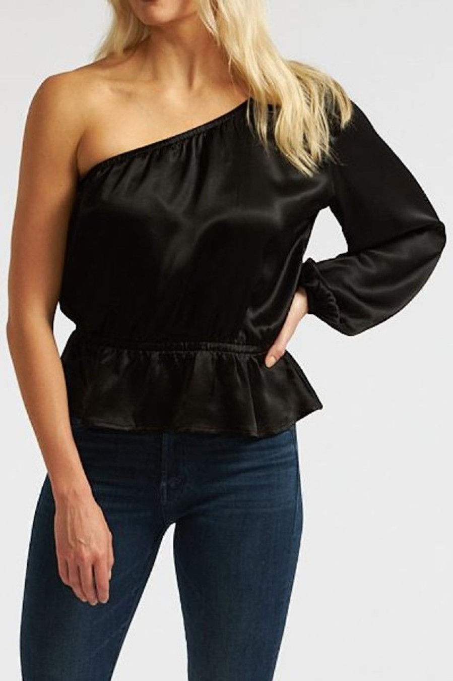 Women Nation Blouses | Kamari One Shoulder Top Black