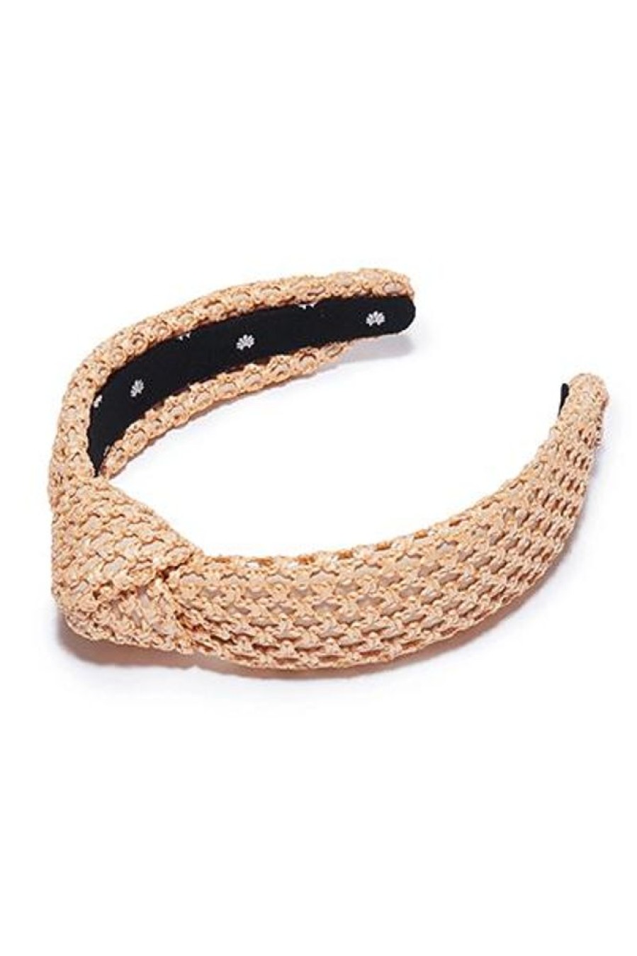 Women Lele Sadoughi | Raffia Slim Knotted Headband Natural