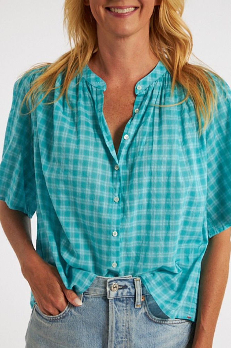 Women XiRENA Blouses | Carys Shirt Aqua Blue