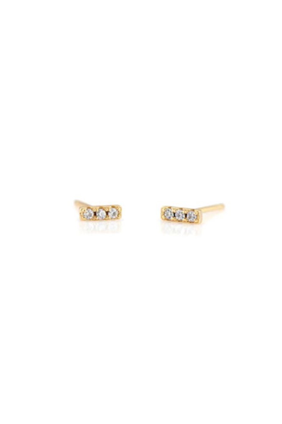 Women Kris Nations | Bar Dash Pave Stud Earrings