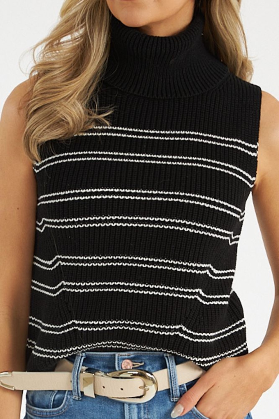 Women French Connection Sweaters | Mozart Sleeveless Jumper