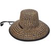 Women Lele Sadoughi | Brielle Checkered Straw Hat Neutral