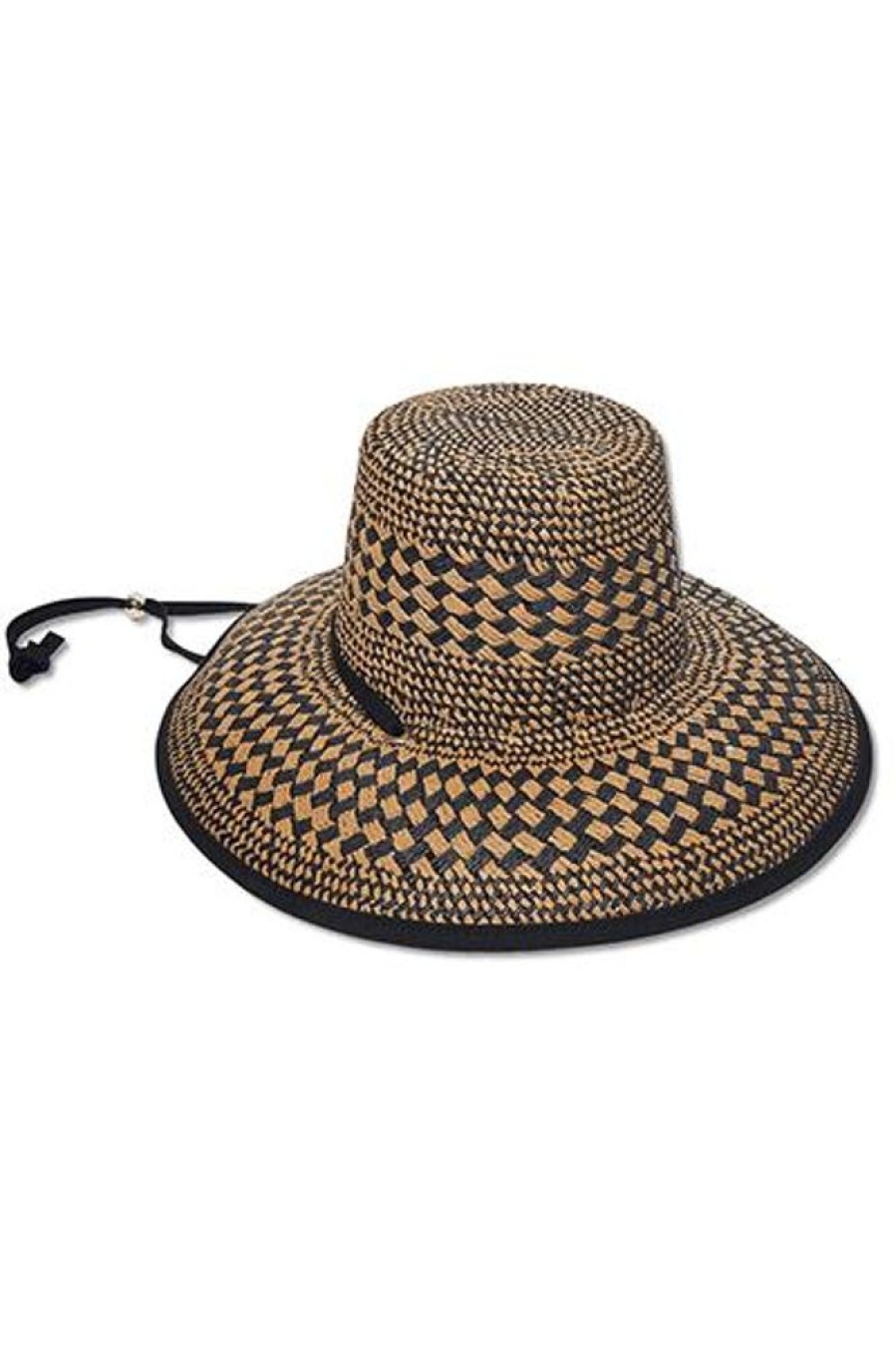 Women Lele Sadoughi | Brielle Checkered Straw Hat Neutral