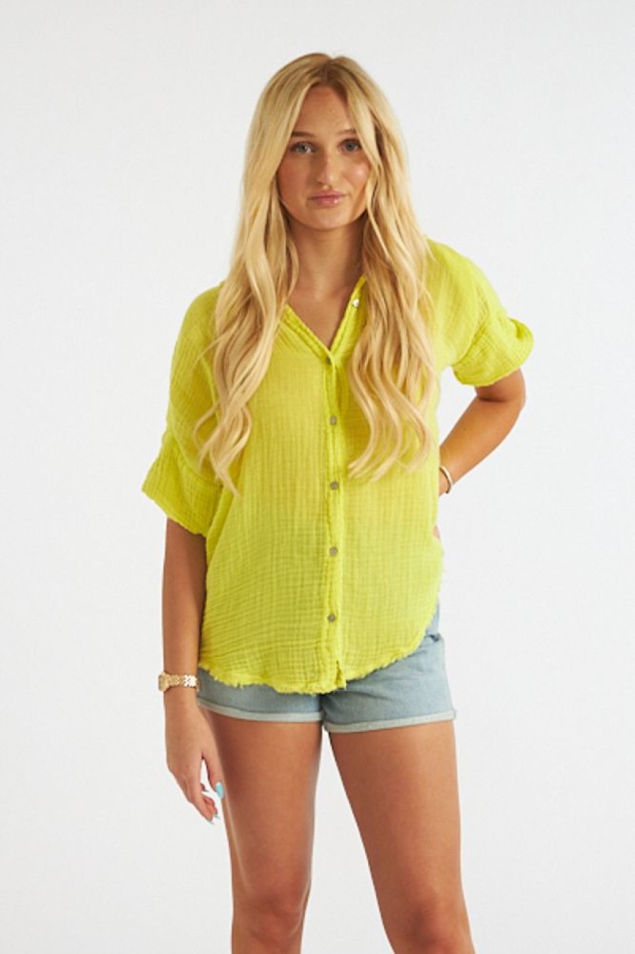 Women Michael Stars Blouses | Bailey Button Downshirt