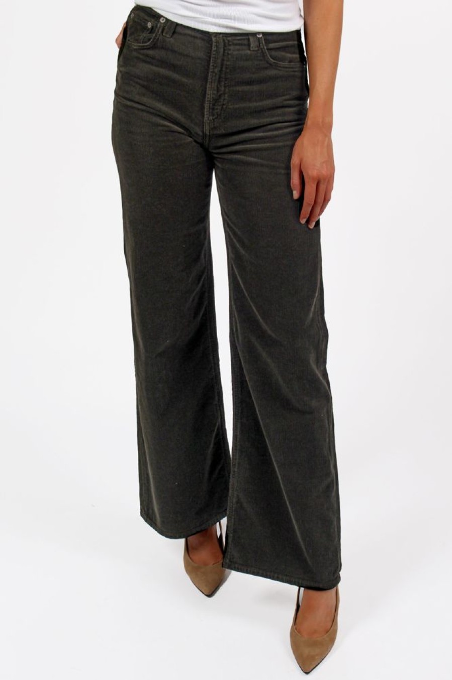 Women Citizens of Humanity Shorts & Pants | Corduroy Paloma Baggy Kelp