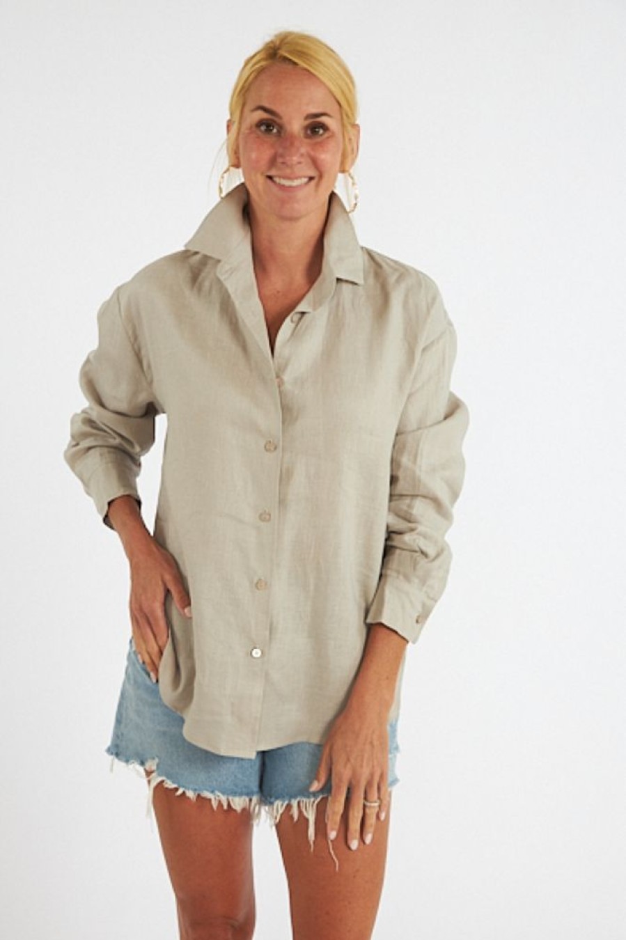 Women Enza Costa Blouses | Linen Shirt