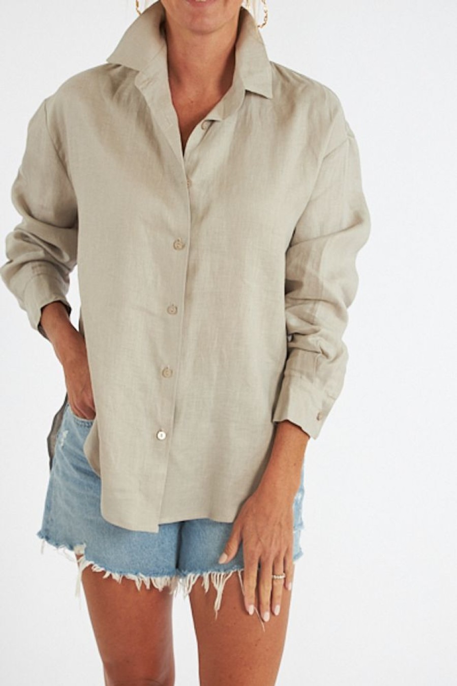 Women Enza Costa Blouses | Linen Shirt