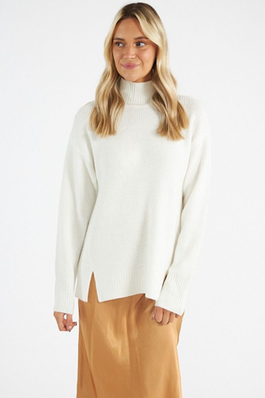 Women Michael Stars Sweaters | Zion Mock Neck Pullover