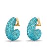 Women Lele Sadoughi | Pave Dome Hoop Clip-On Earring Ocean Cove