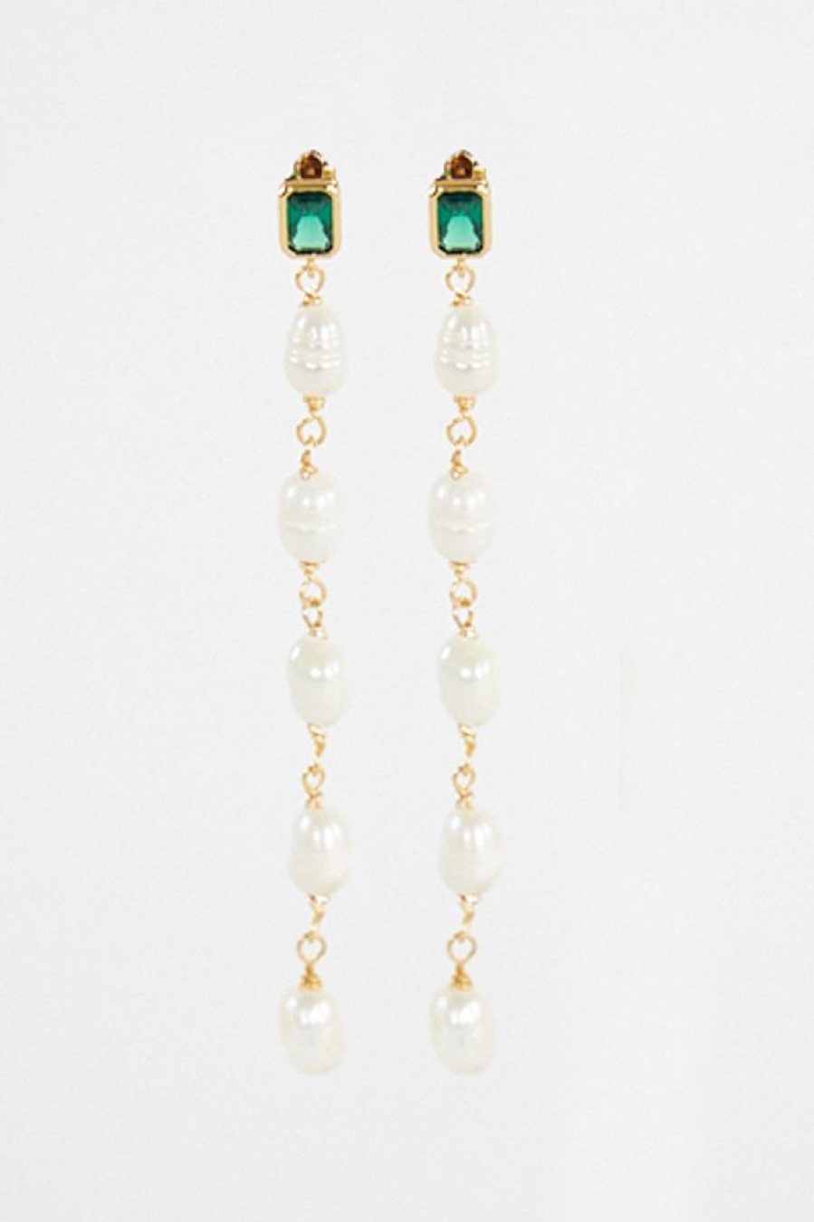 Women Adriana Pappas | Keshi Pearl Dangles Green