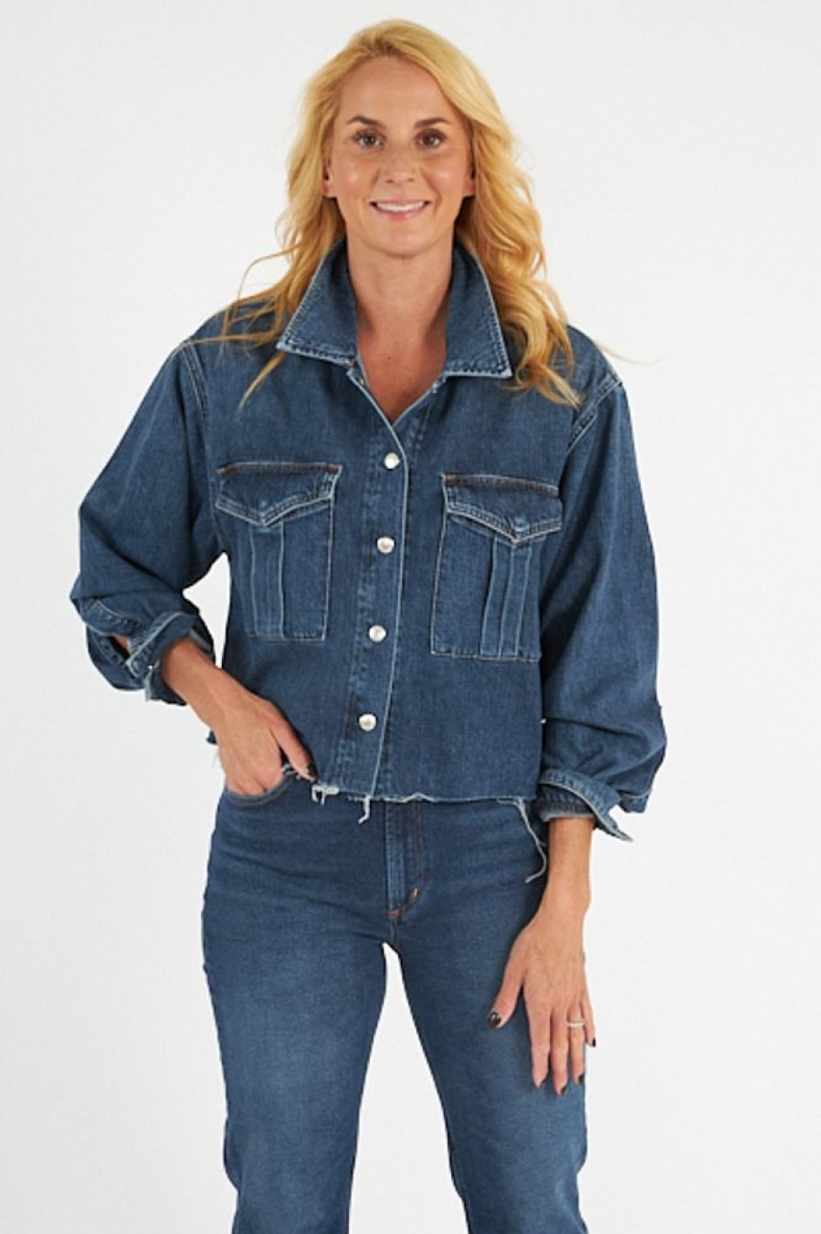 Women AGolde | Nyx Denim Shirt