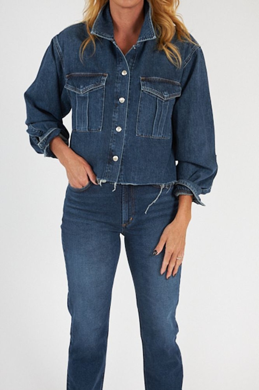 Women AGolde | Nyx Denim Shirt