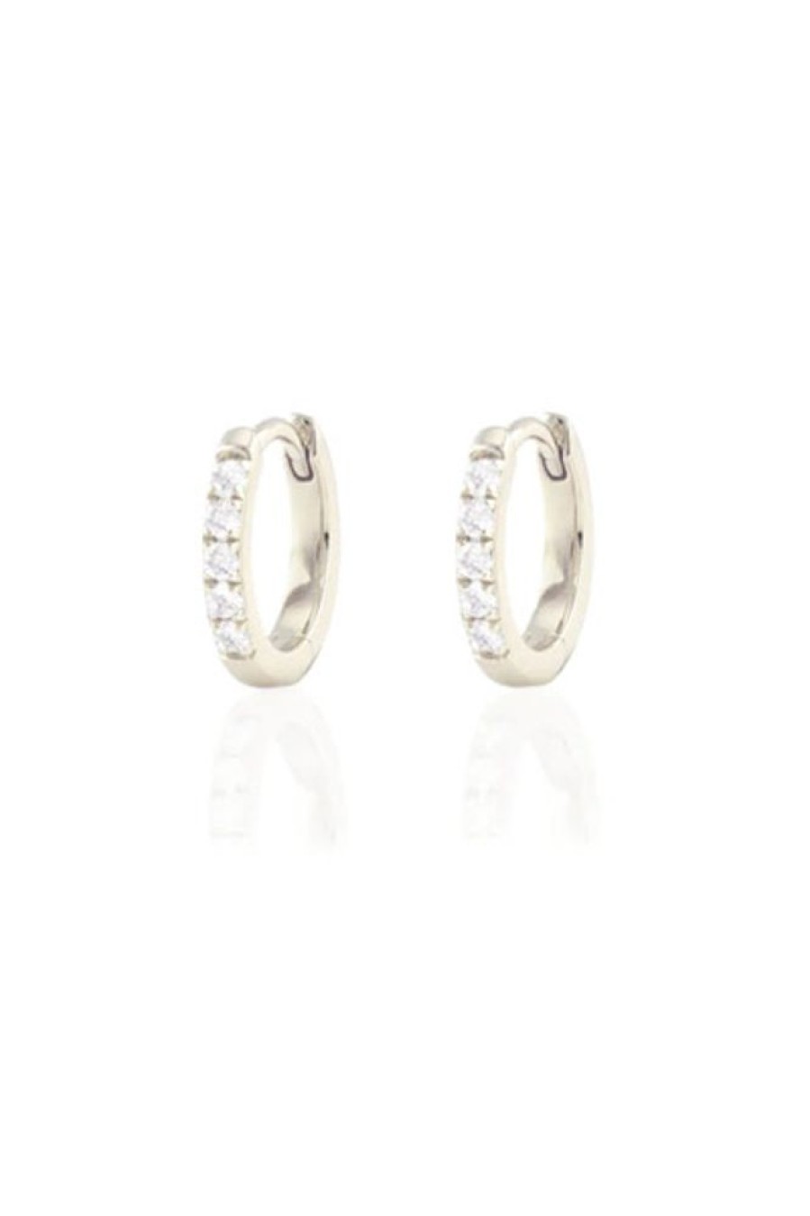 Women Kris Nations | Crystal Huggie Hoop Earring