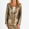 Women Esqualo Skirts | Metallic Gold Skirt