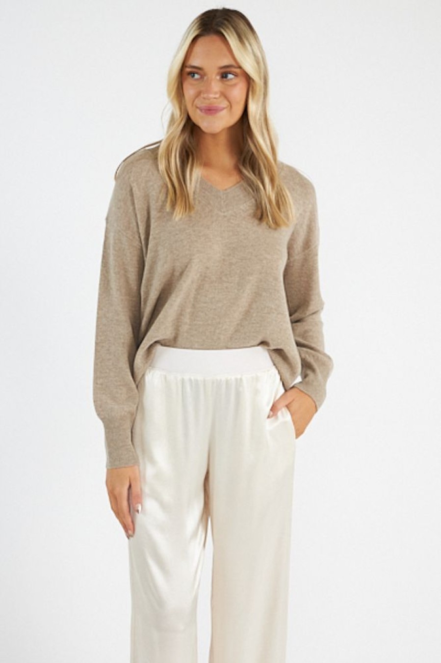 Women Michael Stars Sweaters | Odette V-Neck Sweater