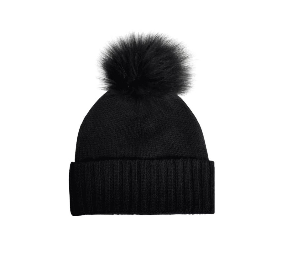 Women HatAttack | Cashmere Cuff Beanie W Real Pom