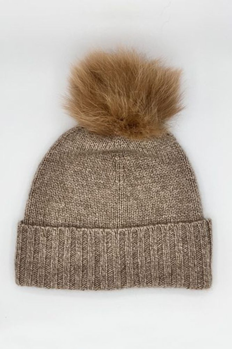 Women HatAttack | Cashmere Cuff Beanie W Real Pom