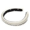 Women Lele Sadoughi | Pearl Velvet Gigi Headband Ivory