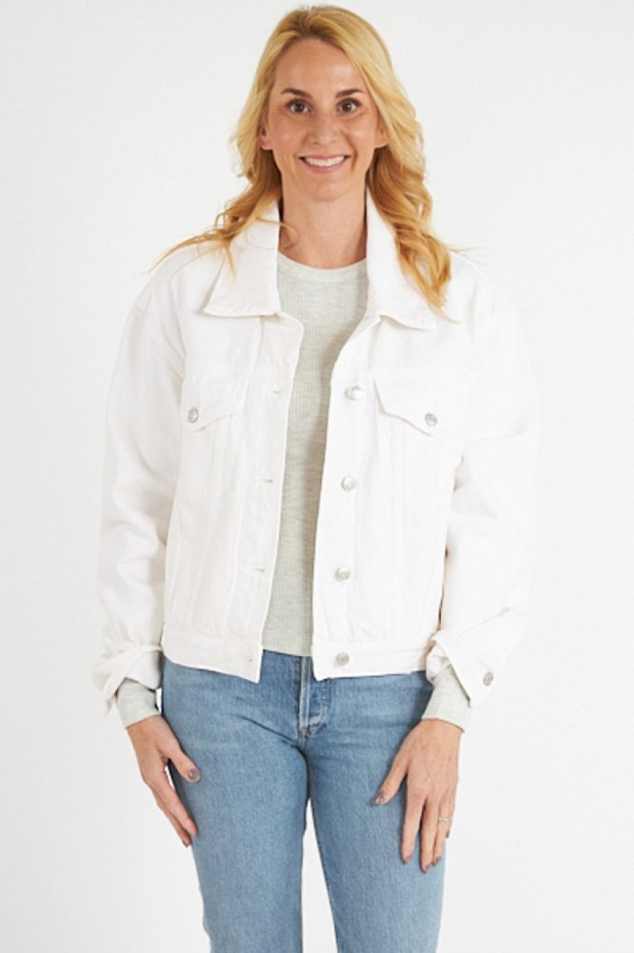 Women AGolde | Martika Jacket In Fortune Cookie