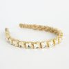 Women Lele Sadoughi | Square Crystal Strand Headband Gold