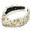 Women Lele Sadoughi | Marigold Crystal Knot Headband Ivory